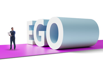 Ego personality concept with businessman