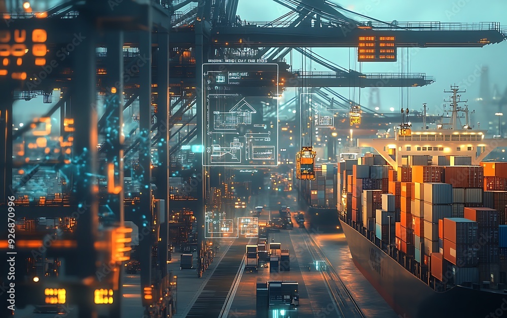 Poster seamless e-commerce and logistics integration with real-time global tracking
