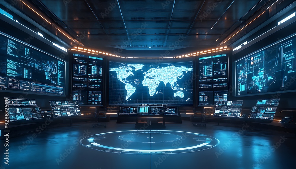 Aufkleber detailed cargo ship loading with digital tracking in busy global port