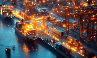 High-Tech Warehouse with Automated Systems and Real-Time Inventory Management