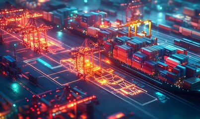 High-Tech Warehouse with Automated Systems and Real-Time Inventory Management