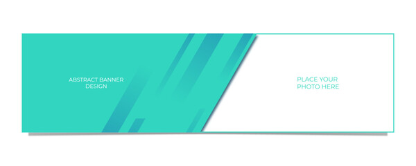 Naklejka premium BANNER 51 EDITABLE ABSTRACT BANNER DESIGN WITH PHOTO INSERT OPTION - VERSATILE FOR ANY PURPOSE