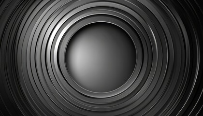 Abstract Black and Grey Concentric Circles