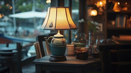 Lamp on Table by Window