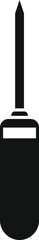Obraz premium Black glyph icon of an awl, a simple hand tool with a sharp point for piercing holes