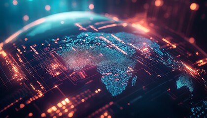 Futuristic E-Commerce Interface with Data on Consumer Behavior Across Countries