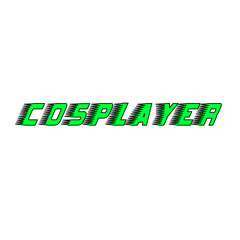 cosplayer graphical text image