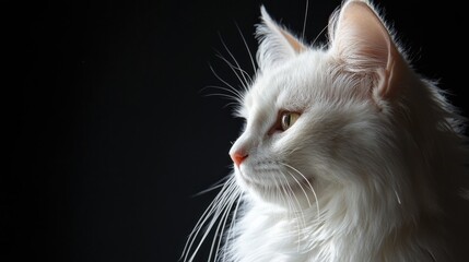 White Cat Portrait