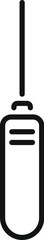 Simple line icon of a walkie talkie, representing portable two way radio communication