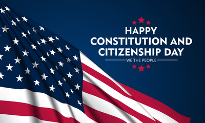 Happy Constitution and citizenship day United States Of America background vector illustration