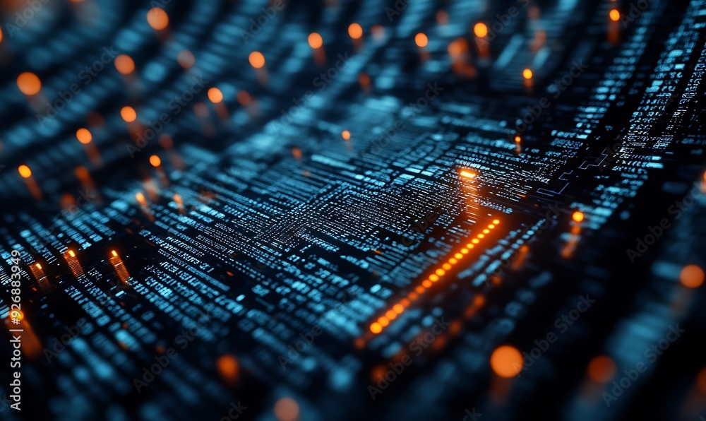 Aufkleber detailed shot of digital security system performing identity verification