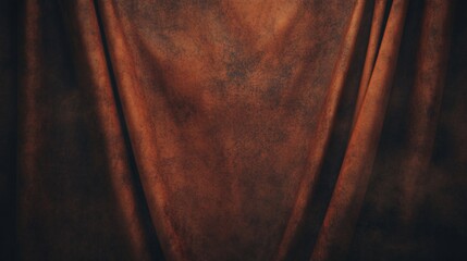 A textured brown fabric draped elegantly, creating a warm and inviting backdrop.