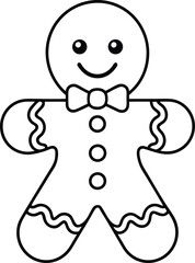 gingerbread man isolated on white