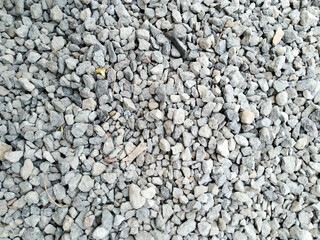 Gravel
Pile of gray pebbles for building material