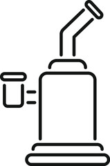 Obraz premium Simple outline design of a bong with a pipe, perfect for representing smoking accessories
