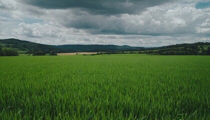 Fototapeta premium Green agriculture and blue sky 3