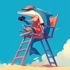 Dolphin Lifeguard on Duty