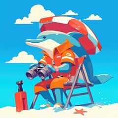 Dolphin Lifeguard on Duty