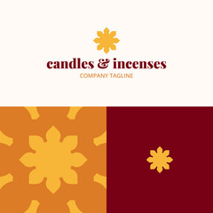 Logo Candle Incense Store Handmade Spa Wellbeing Good Vibes