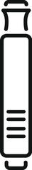 Obraz premium Simple line icon of a vape pen, perfect for representing vaping and e cigarettes