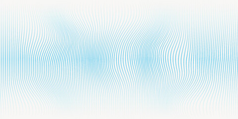 Blue and beige diagonal wavy lines seamless pattern. Simple vector abstract liquid stripes background