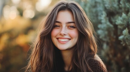 Fototapeta premium Smiling Woman in Nature