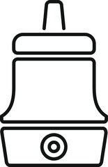 Electric wax melter icon in outline style for fragrance and aromatherapy