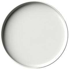 A clean, minimalistic white plate ready for culinary presentation, perfect for showcasing delicious dishes. cut out, PNG, isolated on transparent background.