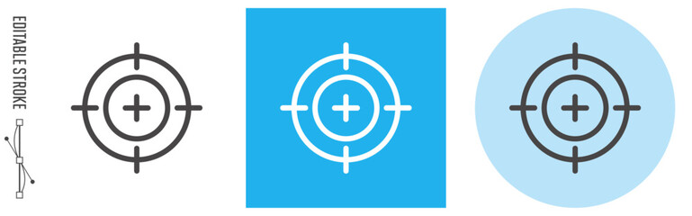 ターゲットのイメージ｜ライン・アイコン　[線の編集可能]