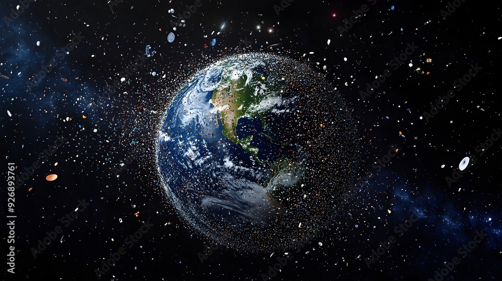 Poster Visualizing Earth s Orbital Clutter   Thousands of Space Debris Objects in Orbit