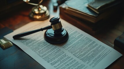 Gavel on a Document