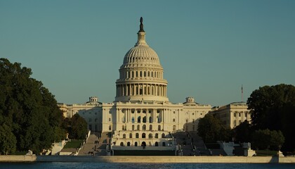 Fototapeta premium US Capitol building at sunset, Washington DC, USA. 11