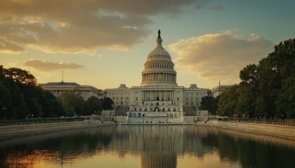 Fototapeta premium US Capitol building at sunset, Washington DC, USA. 4