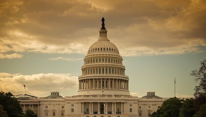 Obraz premium The United States Capitol Building in Washington DC American landmark at sunset 5