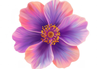 Majestic Sunset over Mountain Lake. Serene nature landscape concept