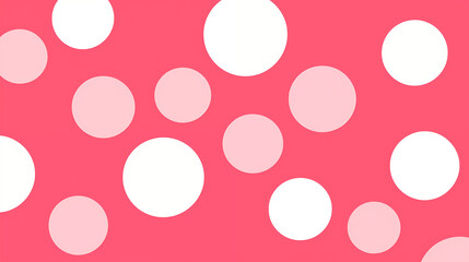 Red Circles, Dots, Balls on Pink Background, Abstract Image, Texture, Pattern, Wallpaper, Cover and Screen of Smartphone, Cell Phone, Computer, Laptop, 9:16 and 16:9 Format