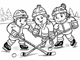 Children Playing Sports Colouring Pages for Kids, Preschoolers, Educational, Printable, Children Learning, badminton, table tennis, golf, football, hocky, basketball, volleyball, football, skateboard