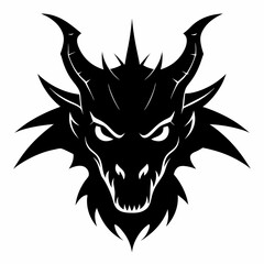 
Dragon vector silhouette, Dragon icon

