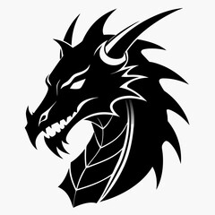 
Dragon vector silhouette, Dragon icon

