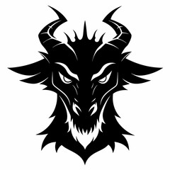 
Dragon vector silhouette, Dragon icon

