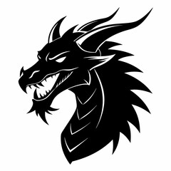 
Dragon vector silhouette, Dragon icon

