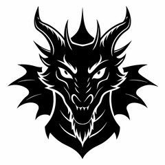 
Dragon vector silhouette, Dragon icon

