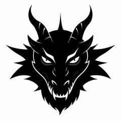 
Dragon vector silhouette, Dragon icon

