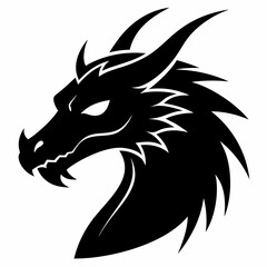 
Dragon vector silhouette, Dragon icon

