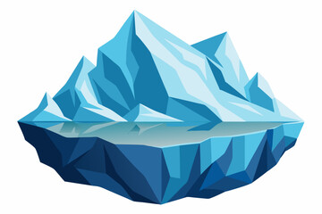 Blue Iceberg with a Reflective Surface