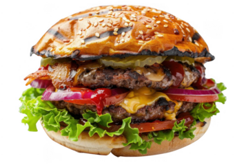 Vibrant Sunset over City skyline. Urban landscape concept