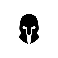 Spartan helmet logo icon vector illustration