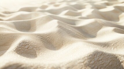 Obraz na płótnie Canvas Smooth, untouched sand with a subtle gradient, ideal for a calming and neutral background.