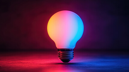 A high-tech light bulb with adjustable colors and brightness settings, demonstrating modern lighting innovations.