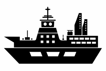 
sailing ship vector, Yacht motor boat nautical silhouette vector collection	
